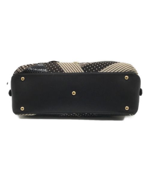 Salvatore Ferragamo（サルヴァトーレ フェラガモ）Salvatore Ferragamo (サルヴァトーレ フェラガモ) パッチワークトートバッグ ブラックの古着・服飾アイテム