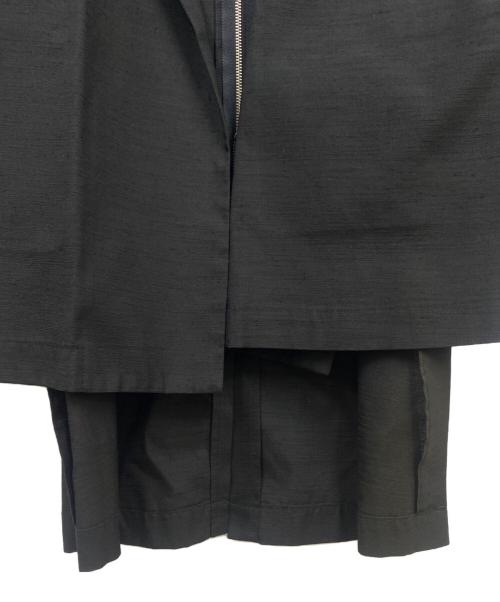 YOHJI YAMAMOTO（ヨウジヤマモト）YOHJI YAMAMOTO (ヨウジヤマモト) ギャザー フリル ドレス コート/FC-J13-964 ブラック サイズ:Sの古着・服飾アイテム