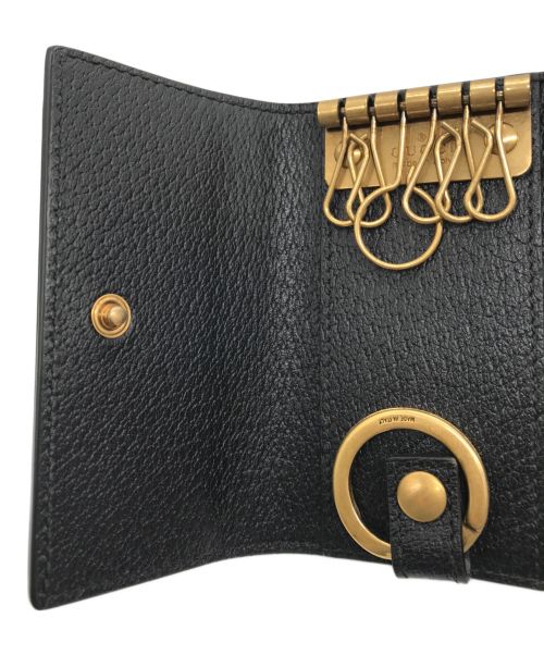 GUCCI（グッチ）GUCCI (グッチ) シェリーライン6連キーケース ブラックの古着・服飾アイテム