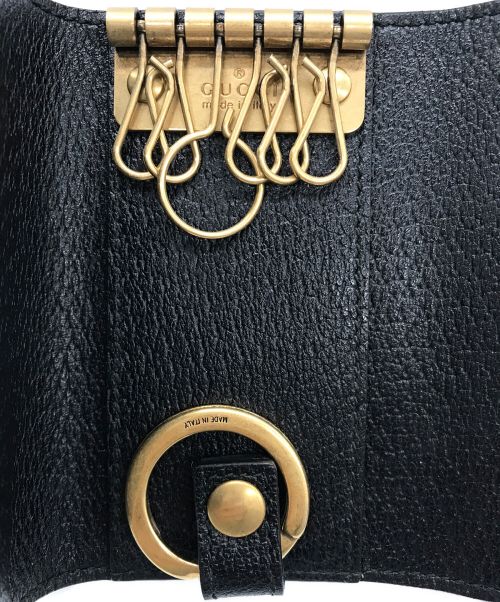 GUCCI（グッチ）GUCCI (グッチ) シェリーライン6連キーケース ブラックの古着・服飾アイテム