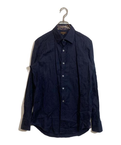 Paul Smith COLLECTION（ポールスミス コレクション）Paul Smith COLLECTION (ポールスミス コレクション) フラワープリントシャツ/124395 ネイビー サイズ:Mの古着・服飾アイテム