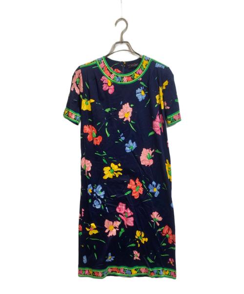 LEONARD（レオナール）LEONARD (レオナール) 花柄ワンピース/0390100 ネイビー サイズ:Mの古着・服飾アイテム