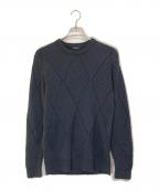 JOSEPHジョゼフ）の古着「ビッグダイヤジャガードニット」｜ネイビー