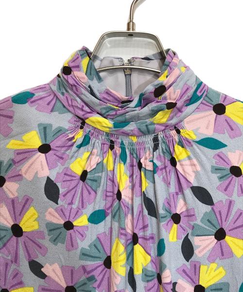 Kate Spade（ケイトスペード）Kate Spade (ケイトスペード) フローラルスモックワンピース/NJMUA956 ブルーの古着・服飾アイテム