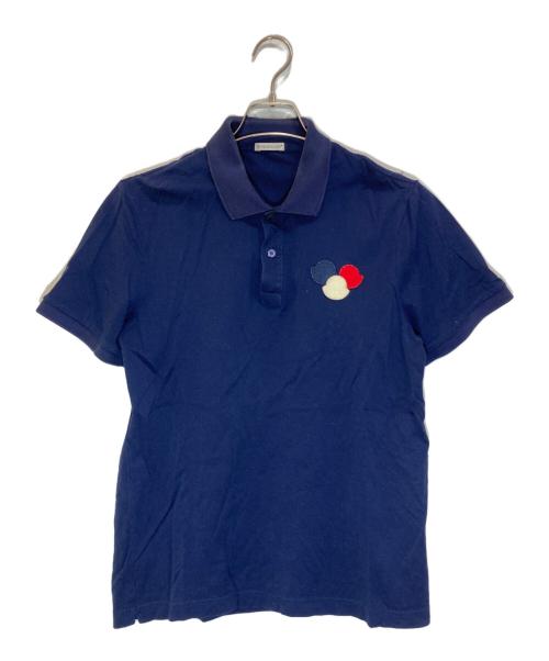 MONCLER（モンクレール）MONCLER (モンクレール) POLO MANICA CORTA ネイビー サイズ:Mの古着・服飾アイテム