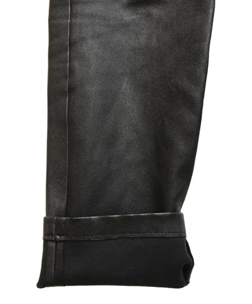 H BEAUTY&YOUTH（エイチ ビューティー&ユース）H BEAUTY&YOUTH (エイチ ビューティー&ユース) LEATHER SLIM PANTS ブラック サイズ:36の古着・服飾アイテム