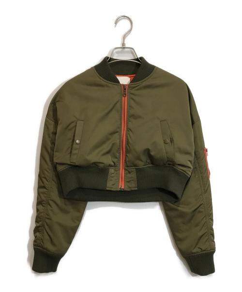 &ellecy（アンドエルシー）&ELLECY (アンドエルシー) ショートブルゾン カーキ サイズ:Mの古着・服飾アイテム