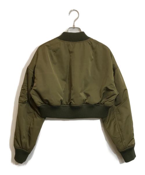 &ellecy（アンドエルシー）&ELLECY (アンドエルシー) ショートブルゾン カーキ サイズ:Mの古着・服飾アイテム