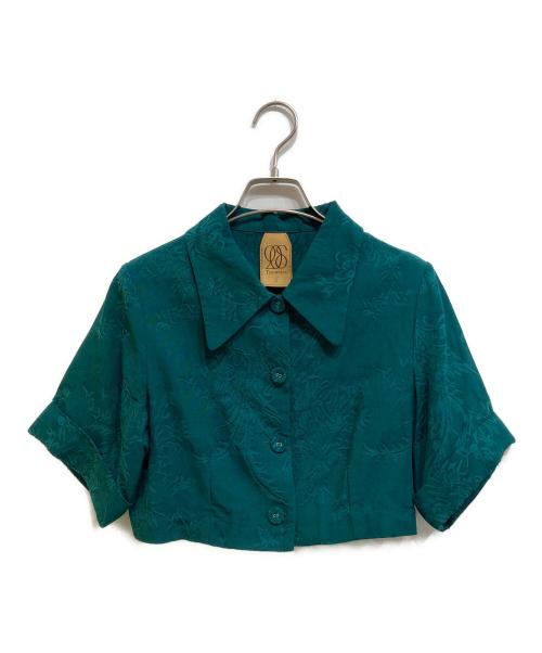 Tnewties（トゥエンティーズ）Tnewties (トゥエンティーズ) クラシカルパターンブラウス グリーン サイズ:Sの古着・服飾アイテム