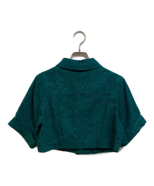 Tnewties（トゥエンティーズ）Tnewties (トゥエンティーズ) クラシカルパターンブラウス グリーン サイズ:Sの古着・服飾アイテム