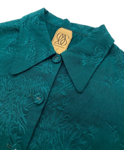 Tnewties（トゥエンティーズ）Tnewties (トゥエンティーズ) クラシカルパターンブラウス グリーン サイズ:Sの古着・服飾アイテム