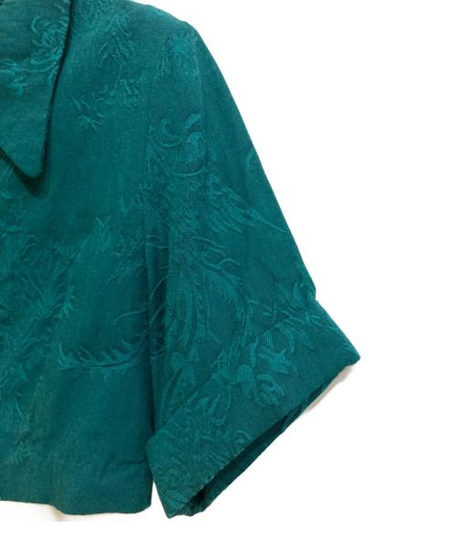 Tnewties（トゥエンティーズ）Tnewties (トゥエンティーズ) クラシカルパターンブラウス グリーン サイズ:Sの古着・服飾アイテム