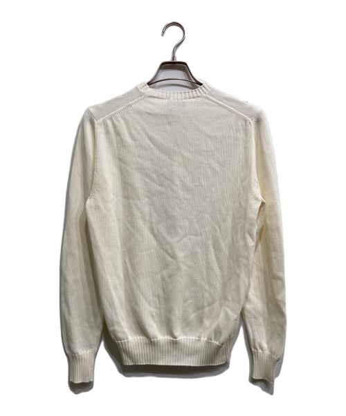 Drumohr（ドルモア）Drumohr (ドルモア) ミドルゲージコットンクルーネックニット ホワイト サイズ:46の古着・服飾アイテム