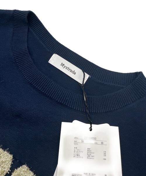 Mystrada（マイストラーダ）Mystrada (マイストラーダ) ラメロゴニット/34159050 ネイビー サイズ:38の古着・服飾アイテム