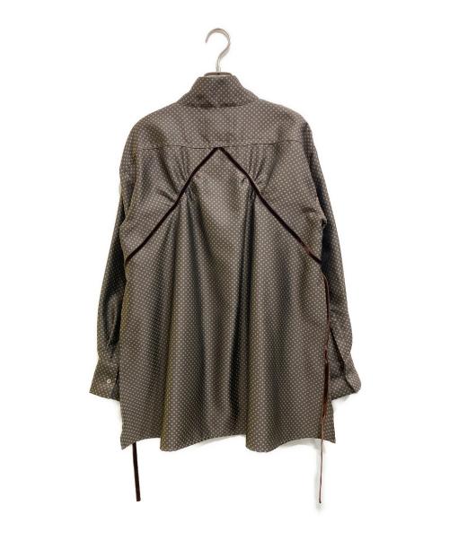 RAY BEAMS（レイ ビームス）RAY BEAMS (レイ ビームス) ジャカードバック リボン シャツ ブラウン サイズ:SIZE Freeの古着・服飾アイテム