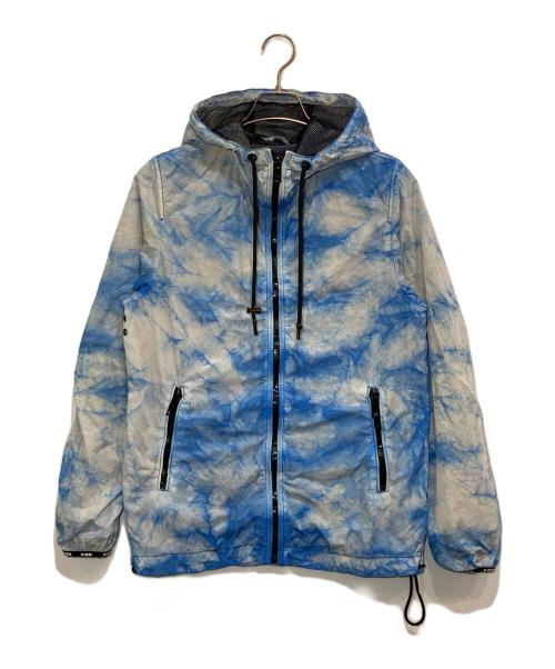 DIESEL（ディーゼル）DIESEL (ディーゼル) タイダイ染めナイロンシワ加工マウンテンパーカー ブルー サイズ:Sの古着・服飾アイテム
