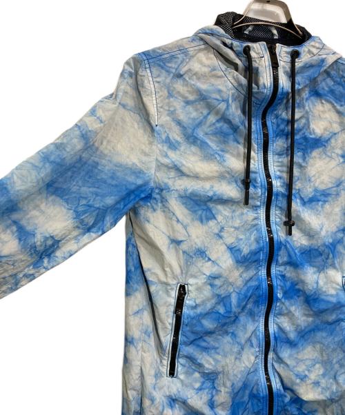 DIESEL（ディーゼル）DIESEL (ディーゼル) タイダイ染めナイロンシワ加工マウンテンパーカー ブルー サイズ:Sの古着・服飾アイテム