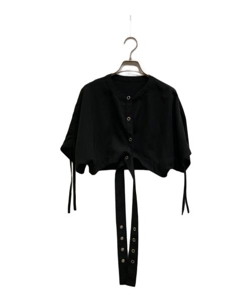 UN3D.（アンスリード）UN3D. (アンスリード) クロスベルトショートシャツ ブラック サイズ:Fの古着・服飾アイテム