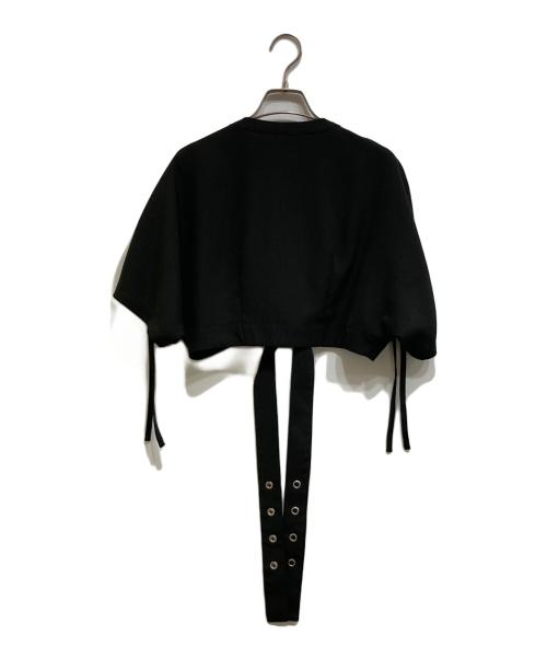 UN3D.（アンスリード）UN3D. (アンスリード) クロスベルトショートシャツ ブラック サイズ:Fの古着・服飾アイテム