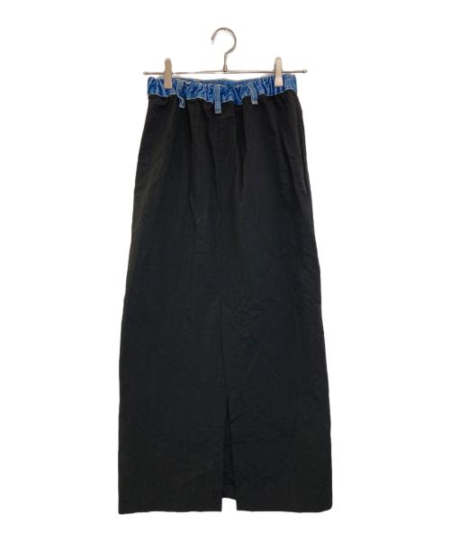 MAISON SPECIAL（メゾンスペシャル）MAISON SPECIAL (メゾンスペシャル) デニムレイヤードスカート ブラック サイズ:36の古着・服飾アイテム