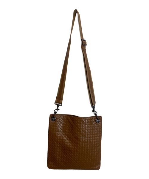 BOTTEGA VENETA（ボッテガベネタ）BOTTEGA VENETA (ボッテガベネタ) イントレチャートショルダーバッグ/161623 ブラウンの古着・服飾アイテム