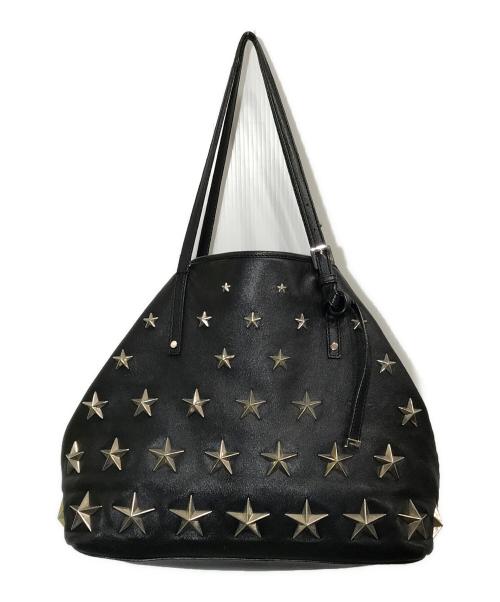 JIMMY CHOO（ジミーチュウ）JIMMY CHOO (ジミーチュウ) スタッズトートバッグ ブラックの古着・服飾アイテム
