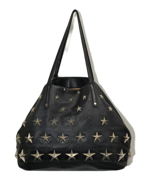 JIMMY CHOO（ジミーチュウ）JIMMY CHOO (ジミーチュウ) スタッズトートバッグ ブラックの古着・服飾アイテム