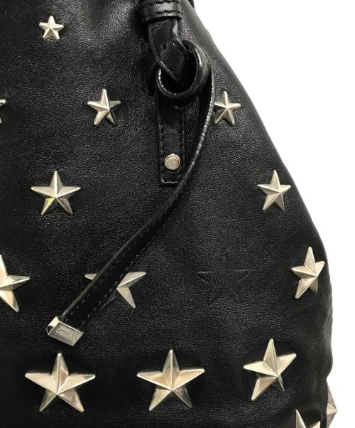 JIMMY CHOO（ジミーチュウ）JIMMY CHOO (ジミーチュウ) スタッズトートバッグ ブラックの古着・服飾アイテム