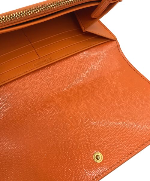 Yves Saint Laurent（イヴサンローラン）Yves Saint Laurent (イヴサンローラン) 長財布 オレンジの古着・服飾アイテム