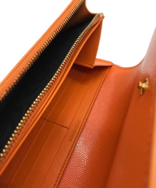 Yves Saint Laurent（イヴサンローラン）Yves Saint Laurent (イヴサンローラン) 長財布 オレンジの古着・服飾アイテム
