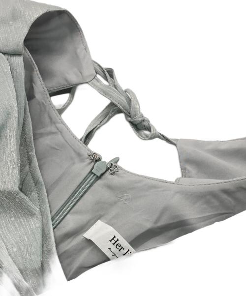 HER LIP TO（ハーリップトゥ）Her lip to (ハーリップトゥ) Moon Glow Dot Pleated Dress ブルー サイズ:Mの古着・服飾アイテム