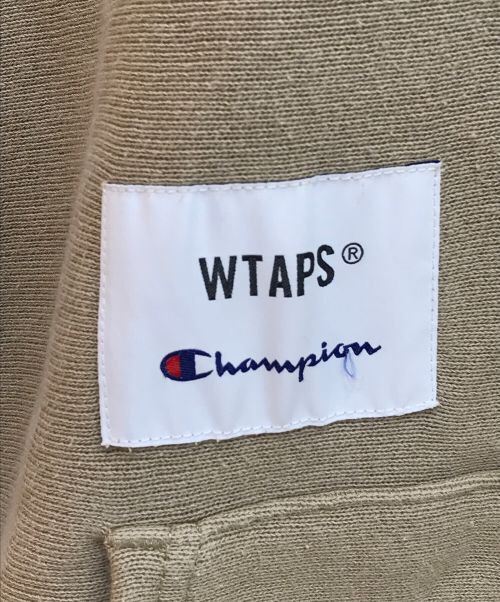 Champion REVERSE WEAVE（チャンピオン リバース ウィーブ）Champion REVERSE WEAVE (チャンピオン リバース ウィーブ) WTAPS (ダブルタップス) ACADEMY HOODED/C8-U126 ベージュ サイズ:SMALLの古着・服飾アイテム