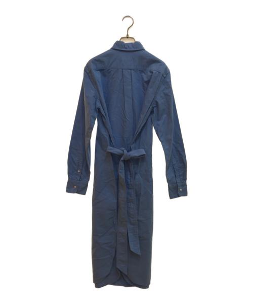 POLO RALPH LAUREN（ポロ・ラルフローレン）POLO RALPH LAUREN (ポロ・ラルフローレン) コットンフロントボタンワンピース/WMPODRSNFA20610 ブルー サイズ:8の古着・服飾アイテム