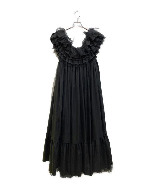 VIVIANO（ヴィヴィアーノ）VIVIANO (ヴィヴィアーノ) チュールデザインワンピース ブラック サイズ:Sの古着・服飾アイテム