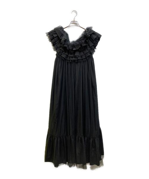 VIVIANO（ヴィヴィアーノ）VIVIANO (ヴィヴィアーノ) チュールデザインワンピース ブラック サイズ:Sの古着・服飾アイテム