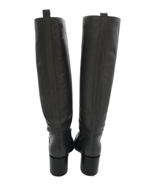 FABIO RUSCONI（ファビオルスコーニ）FABIO RUSCONI (ファビオルスコーニ) ラウンドトゥロングブーツ グレー サイズ:35の古着・服飾アイテム