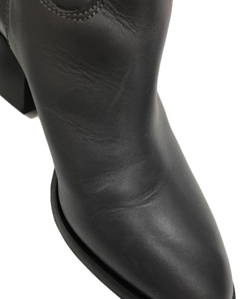 FABIO RUSCONI（ファビオルスコーニ）FABIO RUSCONI (ファビオルスコーニ) ラウンドトゥロングブーツ グレー サイズ:35の古着・服飾アイテム