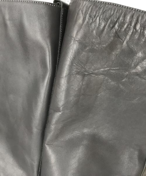 FABIO RUSCONI（ファビオルスコーニ）FABIO RUSCONI (ファビオルスコーニ) ラウンドトゥロングブーツ グレー サイズ:35の古着・服飾アイテム