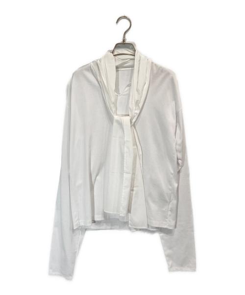 THIRD MAGAZINE（サードマガジン）THIRD MAGAZINE (サードマガジン) ボウタイカットソー ホワイト サイズ:9の古着・服飾アイテム