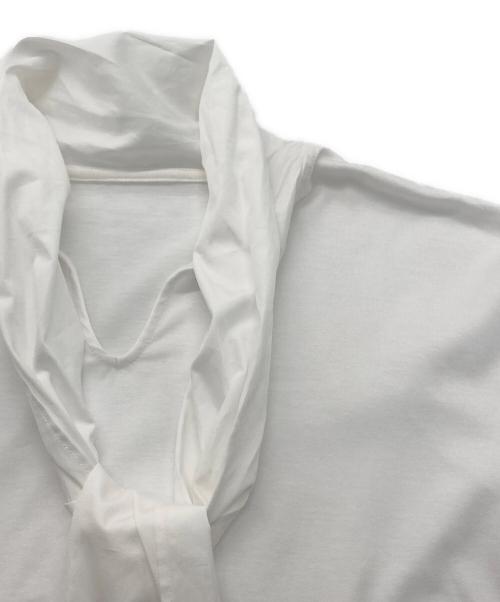 THIRD MAGAZINE（サードマガジン）THIRD MAGAZINE (サードマガジン) ボウタイカットソー ホワイト サイズ:9の古着・服飾アイテム