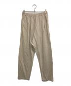 nestrobe confectネストローブ コンフェクト）の古着「リネンインレー 2タックイージートラウザーズ」｜アイボリー