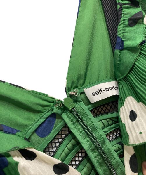SELF PORTRAIT（セルフ ポートレイト）SELF PORTRAIT (セルフ ポートレイト) ノースリーブワンピース グリーン サイズ:8の古着・服飾アイテム