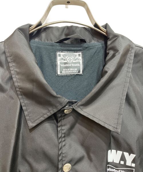 WASTED YOUTH（ウェイステッドユース）WASTED YOUTH (ウエステッド ユース) Coach Jacket/ナイロンジャケット ブラック サイズ:ＸＬの古着・服飾アイテム