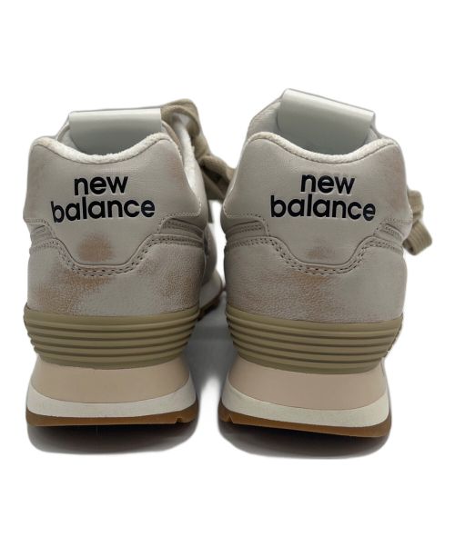 NEW BALANCE（ニューバランス）NEW BALANCE (ニューバランス) MIU MIU (ミュウミュウ) 574 'Vintage-Effect Nappa'/5E946D-3H02 ベージュ サイズ:37 1/2の古着・服飾アイテム