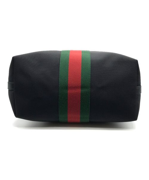 GUCCI（グッチ）GUCCI (グッチ) 2WAY シェリーライン キャンバストートバッグ ブラックの古着・服飾アイテム