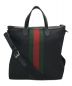 GUCCI (グッチ) 2WAY シェリーライン キャンバストートバッグ ブラック：75000円