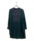 IENA LA BOUCLEイエナ ラ ブークル）の古着「レースボザムシャツ/20050914131030」｜グリーン