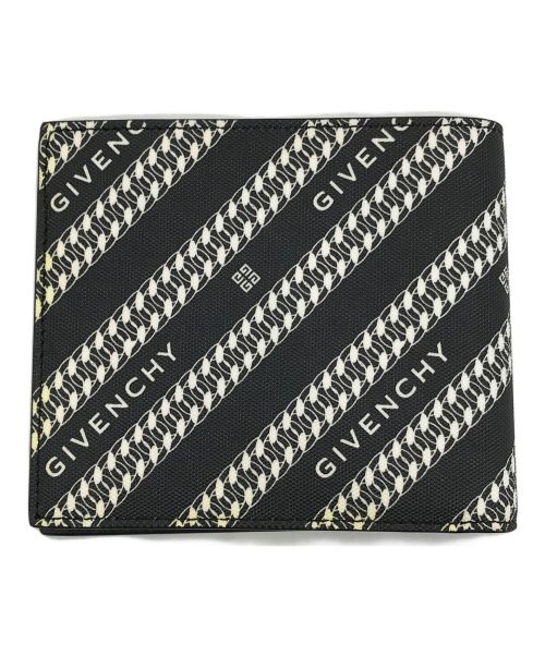GIVENCHY（ジバンシィ）GIVENCHY (ジバンシィ) Bicolour Chain Logo Billfold Wallet ブラックの古着・服飾アイテム