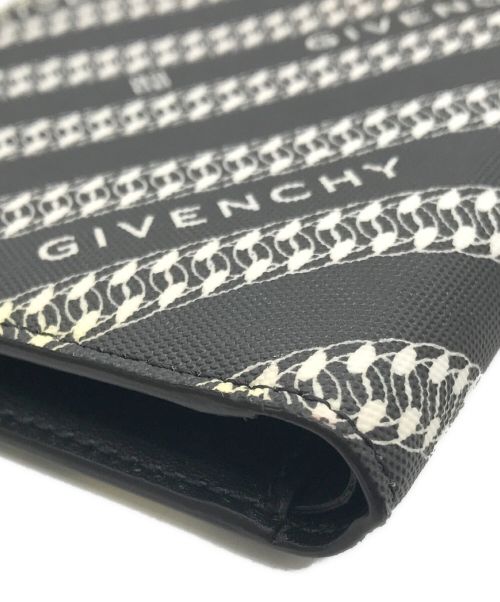 GIVENCHY（ジバンシィ）GIVENCHY (ジバンシィ) Bicolour Chain Logo Billfold Wallet ブラックの古着・服飾アイテム