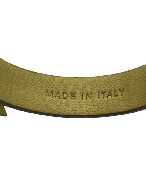 Salvatore Ferragamo（サルヴァトーレ フェラガモ）Salvatore Ferragamo (サルヴァトーレ フェラガモ) ヴァラリボン レザーブレスレット イエローの古着・服飾アイテム